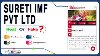 Sureti Imf Pvt Ltd Job  Real Or Fake  Salary  Work From Home  Review [upl. by Isahella]