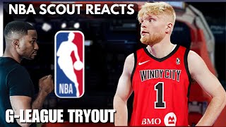 NBA Scout Reacts To Tristan Jass GLeague Tryout [upl. by Ahsimak]