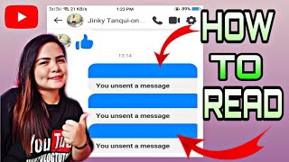 PAANO MABABASA ANG UNSENT MESSAGE SA ATING FACEBOOK ACCOUNT  MESSENGER  TAGALOG [upl. by Bettina]