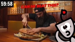 Reacting to Beard Meats Food eating a Giant Burger [upl. by Shaum]