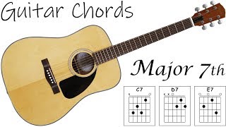 How to play GUITAR 🎸  Major 7th CHORDS 🎵 [upl. by Worl]