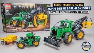 LEGO Technic 42157 John Deere 948LII Skidder detailed building review [upl. by Henry]