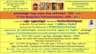 4thYear Nanganallur VS2024Day1 Upanyasam on Pancha MahaYagnam Bshri V ShriNidhishwara Srouthigal [upl. by Zarger]