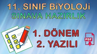 11 Sınıf Biyoloji 1 Dönem 2 Yazılıya Hazırlık  PDF [upl. by Ahsoj]