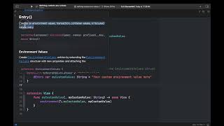 Creating a Custom Environment Value in Swift [upl. by Montano901]