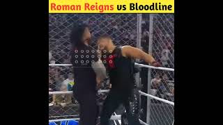 Roman Reigns beat entire Bloodline inside The Steel Cage shorts wwe [upl. by Alemap346]