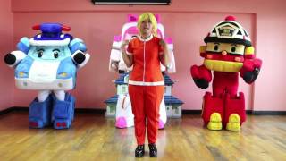 Robocar Poli wake up dance tutorial [upl. by Ruder]