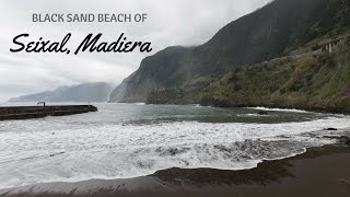 Black sand beach of Seixal Madeira Portugal ©JenniferMcCallum [upl. by Mckenzie]