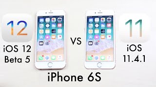 iOS 1141 Vs iOS 12 Beta 5 On iPHONE 6S Comparison Review [upl. by Morganica232]