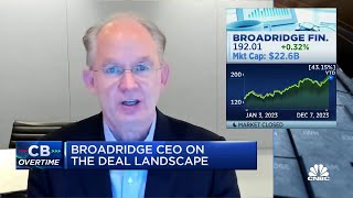 Theres a big disconnect between buyers and sellers in the dealmaking space says Broadridge CEO [upl. by Delwin]