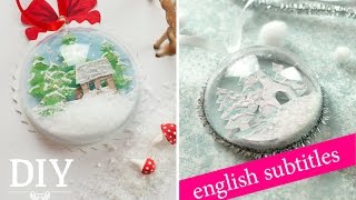 Weihnachtsdeko basteln  Geschenkanhänger  snow globe Howto  Deko Kitchen [upl. by Adnalra909]