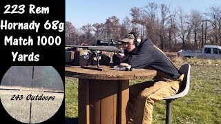 223 Rem Hornady 68g Match 1000 Yards [upl. by Rima]