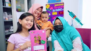 JEMPUT SEKOLAH 🏫 ANTER BAYI AZAM SUNTIK IMUNISASI 9 BULAN  Salsa and Family [upl. by Htide784]