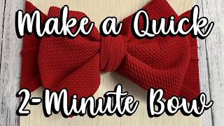 DIY  Quick 2 Minute Bow Headwrap  How To Make A Baby Bow Headwrap  Mommy’s Creations [upl. by Strader]