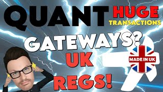 🚨 QUANT  BIG TXs  GATEWAY STAKING WITHIN 6 MONTHS UK GOV REGS COMING 🔥 QNT QUANT QUANTCOIN [upl. by Beyer]