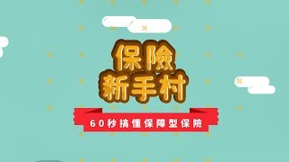 保險新手村60秒搞懂保障型保險 [upl. by Susann]