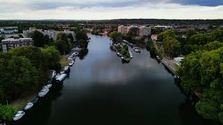 Kingston Upon Thames Riverside  London🇬🇧  4K Drone Footage [upl. by Krutz]