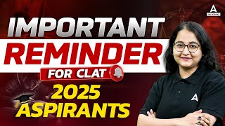 Dont Miss the Important Update for CLAT 2025 Aspirants 😱 [upl. by Acinna]