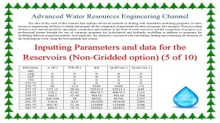 Inputting Parameters and data for the Reservoirs in HEC HMS Non Gridded option 5 of 10 [upl. by Jesselyn]