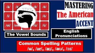 The Vowel Sounds  Common Spelling Patterns u ər aɪ aʊ ɔɪ  American Accent [upl. by Darom]