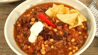 Rezept Chili Con Carne  Original mit Rindfleisch Tomaten Zwiebeln Bohnen [upl. by Acinorrev]