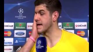 Fraser Forster interview post epic performance v Barcelona F [upl. by Muiram648]