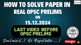 LAST VIDEO BEFORE OPSC prelims2024 🇮🇳🫡  opsc opscprelims [upl. by Amlus]