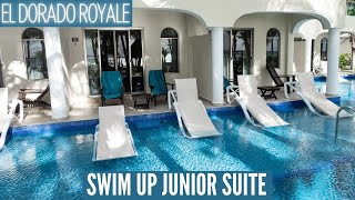 SWIM UP JUNIOR SUITE ROOM TOUR  El Dorado Royale  Riviera Maya Mexico 2021 [upl. by Tab]