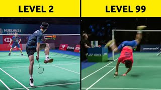 Badminton Trick Shot Level 1 to Level 100 [upl. by Vickey60]