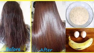 Deep Conditioning Hair Mask For Dry Damaged And Frizzy Hair  Egg And Banana Hair Mask [upl. by Mariquilla428]