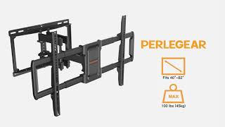 StepbyStep Guide How to Install the Perlegear PGLF9 Telescopic Support TV Wall Mount [upl. by Ymarej]