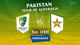 Highlights 3rd ODI Australia vs Pakistan  3rd ODI AUS VS PAK [upl. by Rickey270]