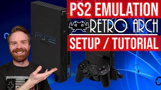 PlayStation 2 PS2 Emulator on RetroArch PCSX2 Core Install guide setup  config  tutorial [upl. by Jorin]