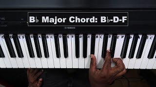 How to Play the B Flat Major Chord on Piano Bb Major [upl. by Piotr199]