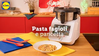 Monsieur Cuisine Smart  Pasta fagioli e pancetta  Chef in Camicia  Lidl Italia [upl. by Ilenay392]