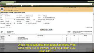 Cetak Transkrip Nilai KHS dan KRS [upl. by Eivod894]