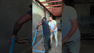 Fosroc Cementitious Waterproofing Plaster Spray Machine Training in Mauritius KEISERtools [upl. by Liddie]