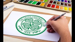 Celtic football club logo drawing  Celtic FC [upl. by Anavoj728]