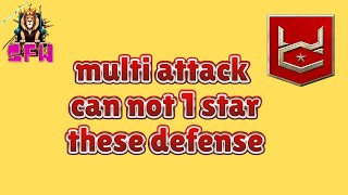 war commander multi attack can not 1 star these defense [upl. by Ylenats]