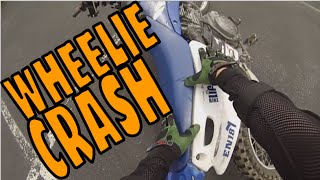 TTR 125 Wheelie Practice at the New Spot Part 2  CRASH [upl. by Hanway]