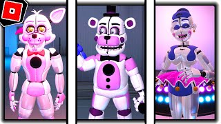 How to get ALL 3 NEW SISTER LOCATION SECRET CHARACTERS in FREDBEARS MEGA ROLEPLAY  Roblox [upl. by Anauj]