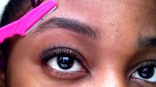 EYEBROW SHAPING FOR BEGINNERS  full EYEBROW TUTORIAL razor [upl. by Marola188]