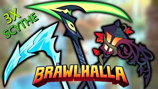 Scythe Legends ONLY • TRIPLE SCYTHE STRIKEOUT • Brawlhalla 1v1 Gameplay [upl. by Stromberg]