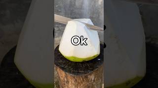 Wow coconut big coconut coconutwater fruit shortfeed cuttingskills sabscribe fruitcutting [upl. by Salesin169]