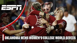 OKLAHOMA SECURES THE 4PEAT AS SOFTBALL NATIONAL CHAMPIONS  Women’s College World Series [upl. by Leahcimal]