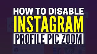 How To Disable Instagram Profile Picture Zoom 2024 [upl. by Aihsyt]