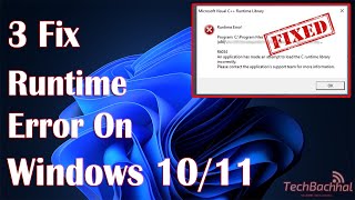 Runtime Error On Windows 11  3 Fix How To [upl. by Ardek402]