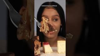 ASMR CHEESECAKE  PLAIN  STRAWBERRY  CHOCOLATE CARAMEL FLAVOR  MUKBANG  TASTE of CHICAGO 2023 [upl. by Welker424]