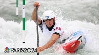 Mens canoe slalom C1 heats are packed with action at the Paris Olympics  NBC Sports [upl. by Malarkey]