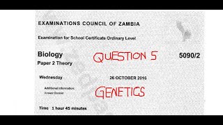 BIOLOGY 2016 PAPER 2  GRADE 12 INTERNAL  QUESTION 5 biology genetics haemophilia [upl. by Sayers]